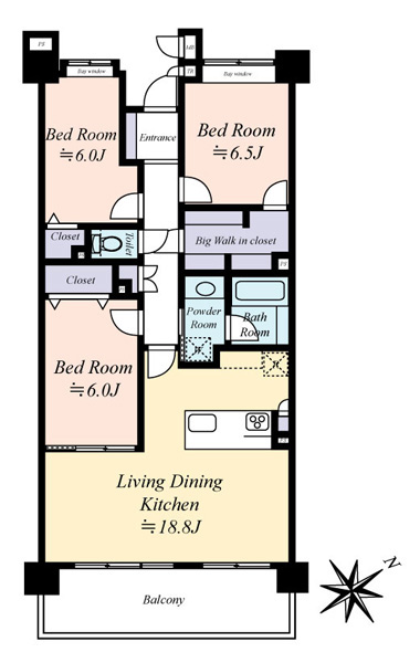クレストフォルム市川ウッドスクエアの間取図