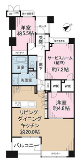 クレッセント新横浜ツインズイーストの間取図