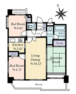 ライオンズプラザ北千住の間取図