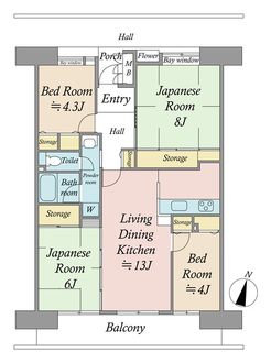 新蓮根団地の間取図