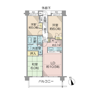 ジェイシティ三鷹下連雀の間取図