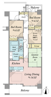 クリオレジダンス東京の間取図