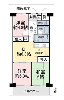 田端北スカイハイツの間取図