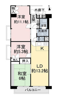 新松戸中央パークハウスの間取図