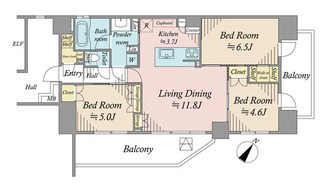 サンクレイドル新小岩親水公園ＩＩの間取図