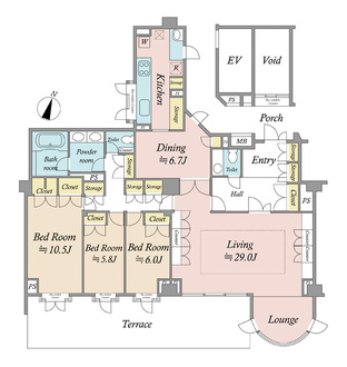 モアアペックス西小岩の間取図