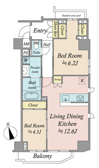 クレイシア・ヴァースクレイシアＩＤＺ王子の間取図