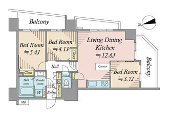 パレステージ上野の間取図