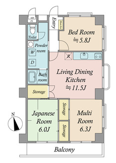 上池台スカイマンションの間取図