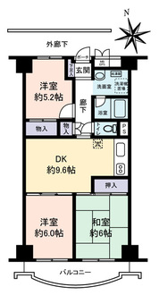グリーンコーポ千寿の間取図