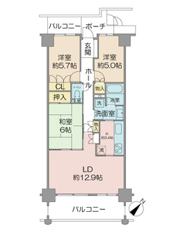 プローラ津田沼の間取図
