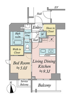 リストレジデンス上野黒門町の間取図
