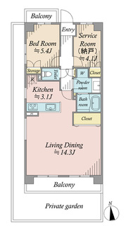 中板橋第２ローヤルコーポの間取図
