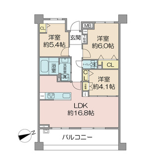 マイキャッスル調布深大寺の間取図