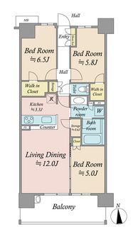 シティテラス板橋蓮根の間取図