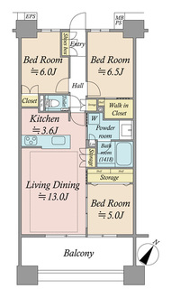 クリオレジダンス横濱ベイサイドの間取図
