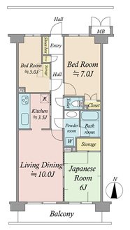 エステ・スクエア西新井の間取図