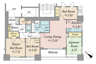 クレッセント東京ヴュータワーの間取図