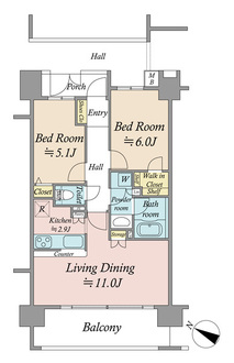 レ－ベンハイム常盤台一丁目の間取図