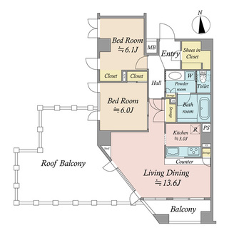 ディーグランセ西麻布ハイヴァリーの間取図