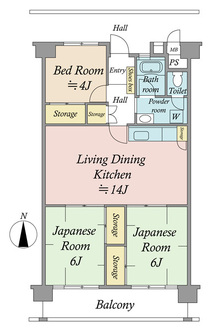 なぎさニュータウン３号棟の間取図