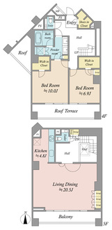 グローリオ蘆花公園ヴィラＤ棟の間取図