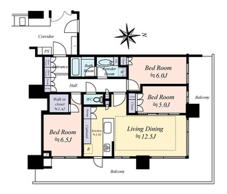 ＨＡＲＵＭＩ　ＦＬＡＧ　ＰＡＲＫ　ＶＩＬＬＡＧＥの間取図