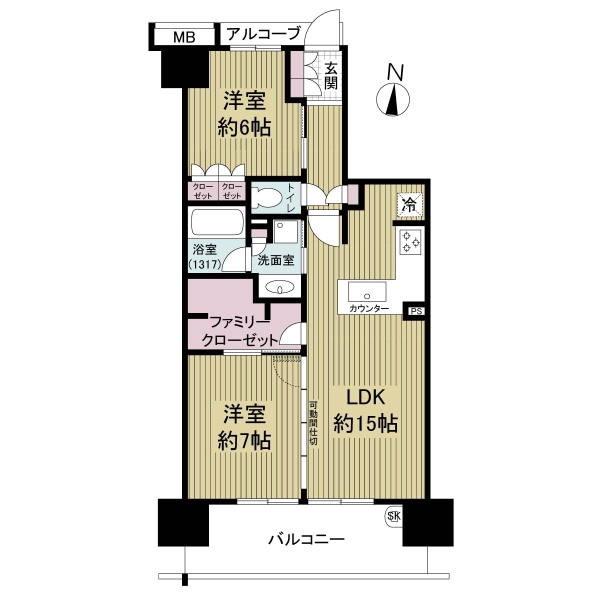 エムズシティ新安城ブランシエラの間取図