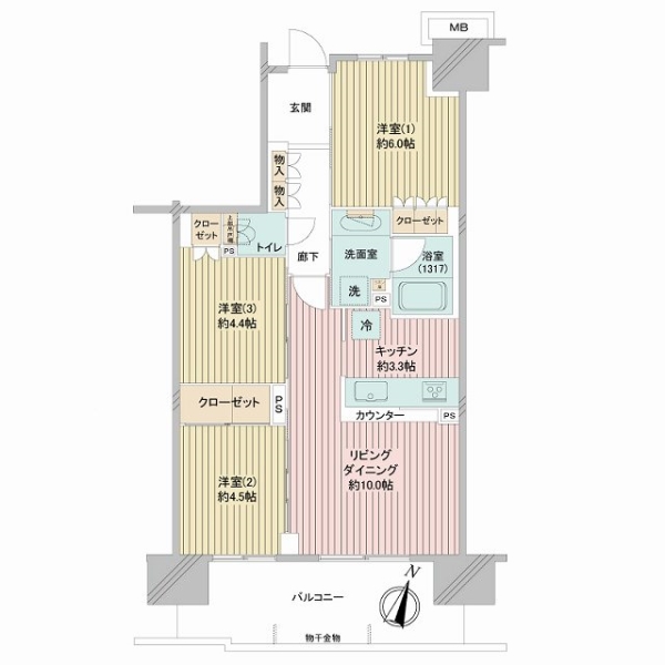 リビオ大宮宮原の間取図