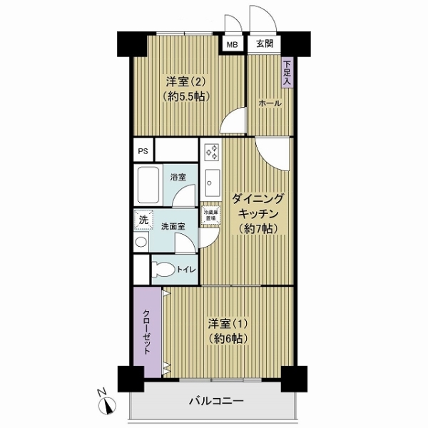 ライオンズマンション両国の間取図