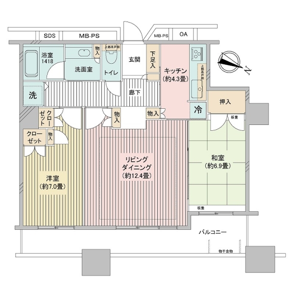 Ｓ４‐Ｔｏｗｅｒの間取図