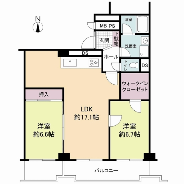 シーアイマンション豊中上野の間取図