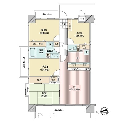 ローヤルシティ川口西の間取図