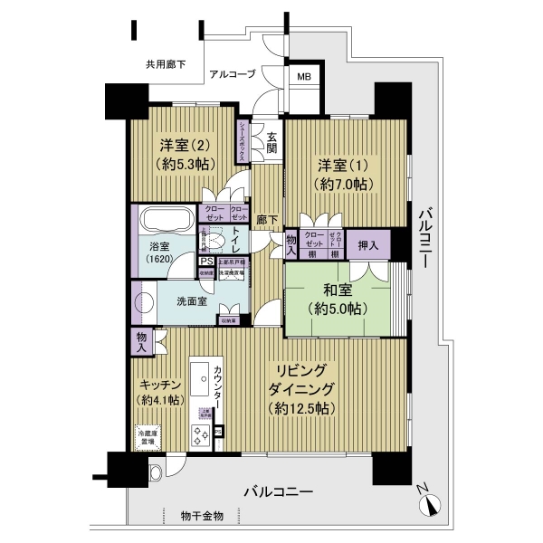 サンメゾン三国ヶ丘ゲートの間取図