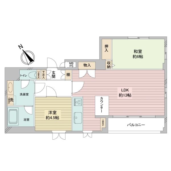 サンセーヌ横浜の間取図