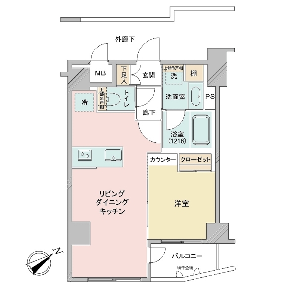 モアグランデ浜松町の間取図