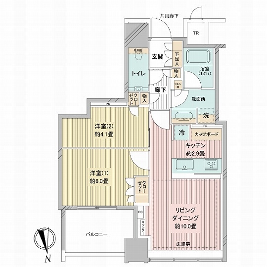白金ザ・スカイ西棟の間取図
