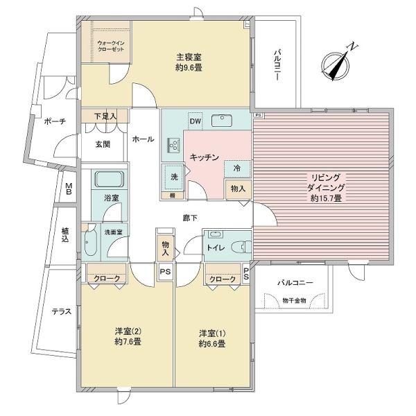モアクレスト菊名の間取図