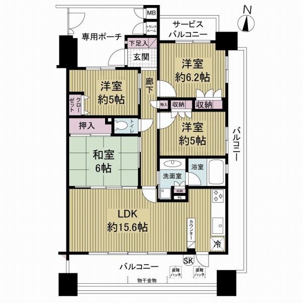 アルス上新庄フォレストスクエアの間取図