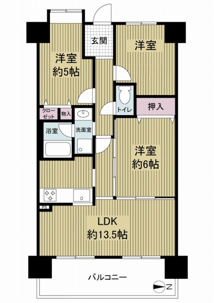 ディオ・フェルティ枚方長尾の間取図