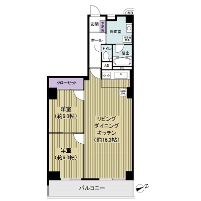 日興宝塚南口スカイマンションの間取図