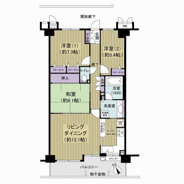メイツ船橋ウエストハウスの間取図