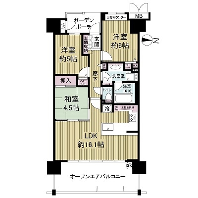 キャステージパーク４番街の間取図