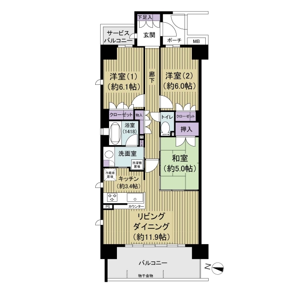 アドグランデ三鷹ウエストレジデンスの間取図