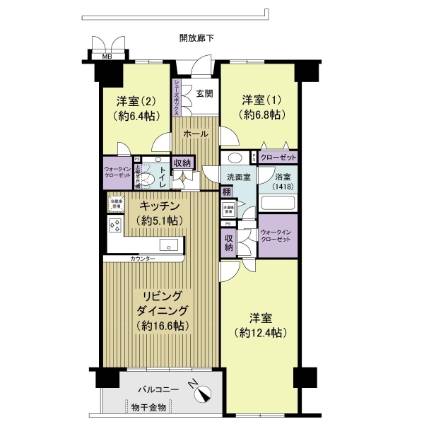 グラン津田沼ヒルズの間取図