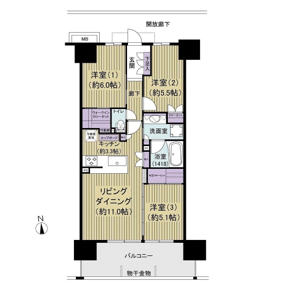 ルネ南砂町リバーフィールの間取図
