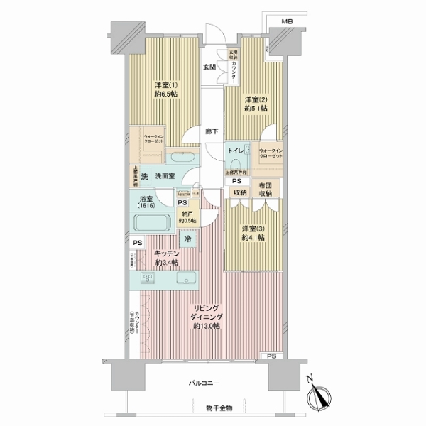 アトラス加賀の間取図
