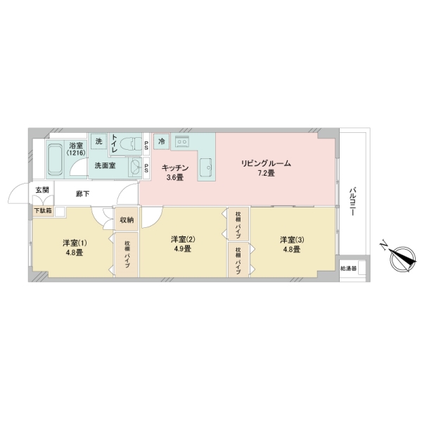 第二川口ハイツの間取図