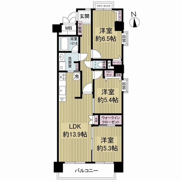 都島パーク・ホームズの間取図