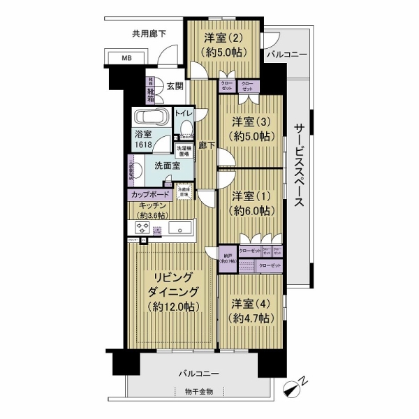 ミハマシティ検見川浜ＩＩ街区の間取図
